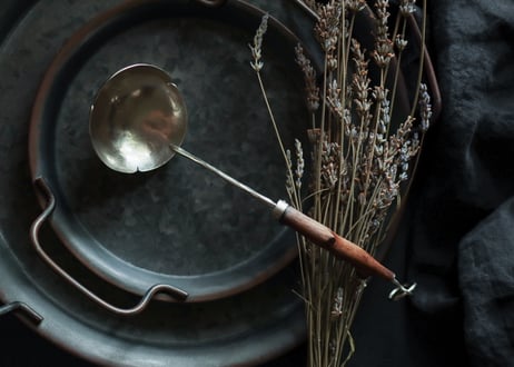 調和｜洋白と枝のミニお玉 • Chouwa (Harmony) |  Mini Ladle in Nickel Silver and Natural Branch #12