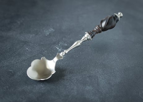 黒柿スプーン | 洋白 | テーブルスプーン | Kurogaki Wood Spoon  | Nickel Silver | Table Spoon#21