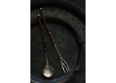 調和｜洋白と枝フォーク・Chouwa (Harmony) | Nickel Silver and Branch | Fork #10
