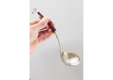 調和｜洋白と枝のミニお玉 • Chouwa (Harmony) |  Mini Ladle in Nickel Silver and Natural Branch #12