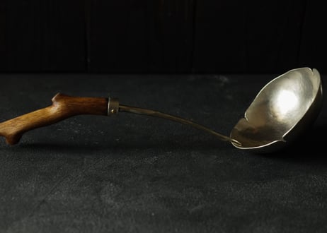 調和｜洋白と枝のミニお玉 • Chouwa (Harmony) |  Mini Ladle in Nickel Silver and Natural Branch #12