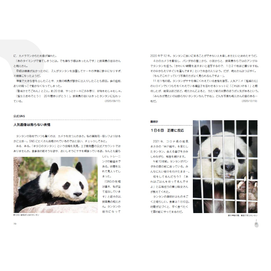 タンタン、ありがとう 神戸とパンダの記録」(B5判/104ページ タンタン、ありがとう 神戸とパンダの記録」(B5判/104ページ