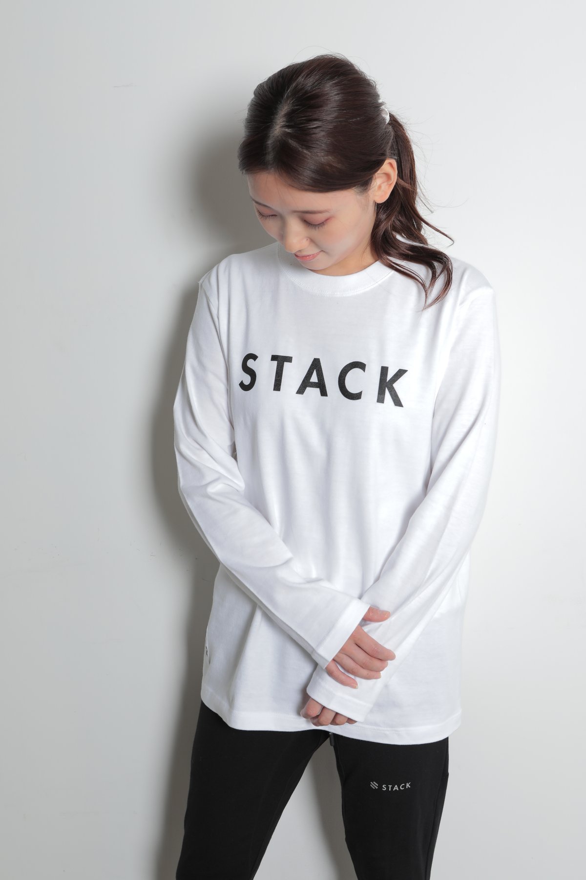 レディースBack Separated Logo Long Sleeve TeeWhite - Tシャツ(長袖 ...