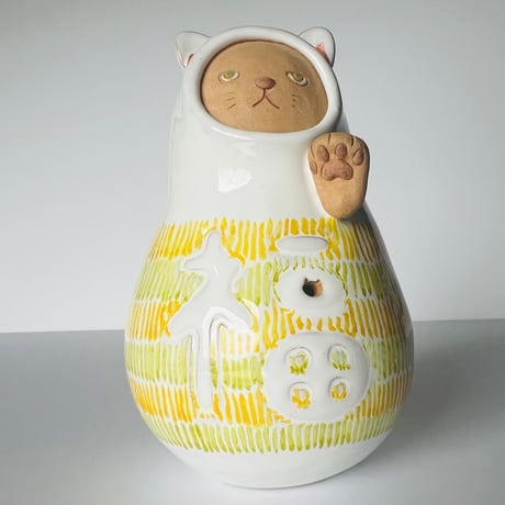 KMー3 鍵谷雅美　招き猫　    Masami Kagiya Maneki-neko (Lucky Cat)