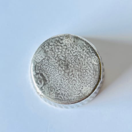 TN−121 谷井直人　銀彩しのぎ湯呑み Naoto Tanii Silver Glaze Shinogi Yunomi