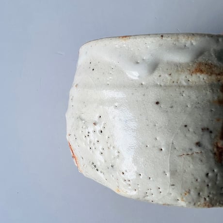 T-72辻村史朗　志野茶碗　共箱有　Shiro Tsujimura Shino tea bowl