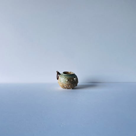 Tｰ53 辻村史朗　伊賀蹲掛花入　共箱有　Shiro Tsujimura Iga Uzukumaru Flower Vase