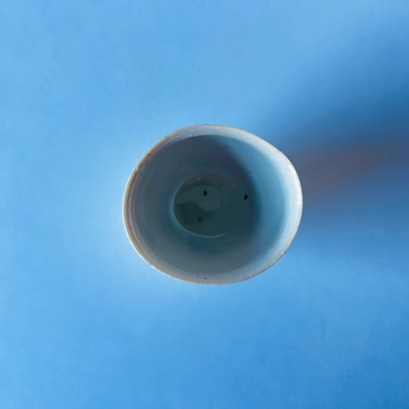 Tー92 辻村史朗　磁土ぐい呑　共箱有　Shiro Tsujimura Porcelain clay sake cup