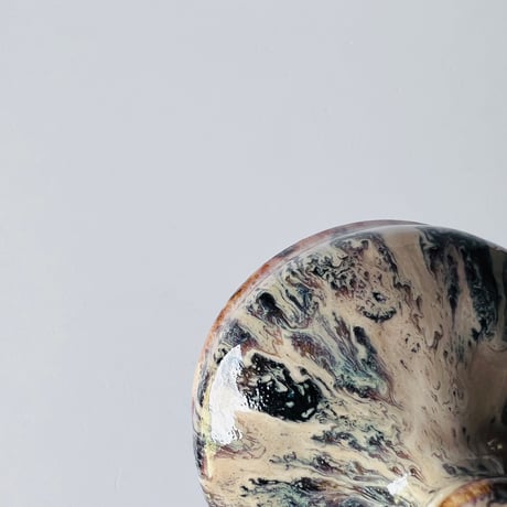 TN−114 谷井直人　黒流青磁貫入ゴブレット Naoto Tanii Black Flow Celadon Crackled Goblet