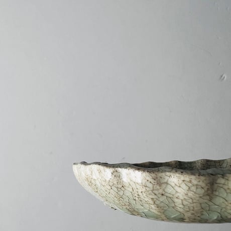 TNー47 谷井直人　銀彩ビードロ豆皿　Naoto Tanii, Silver-glazed Vidro Small Plate