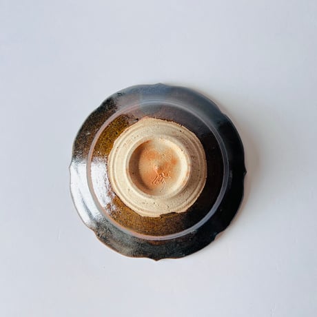 OSー4 岡本修一　飴唐津四方皿　Shuichi Okamoto Amber Karatsu Square Plate