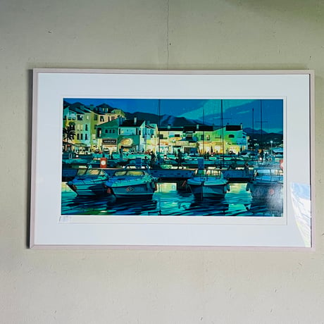 STー2  笹倉鉄平　「プエルトバヌス」シルクスクリーン　Teppei Sasakura – “Puerto Banús” Silkscreen
