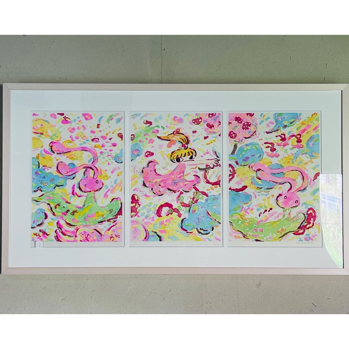 あやこページ Rー1 ロッカクアヤコ「無題2」木版画 Ayako Rokkaku“Untitled 2” W