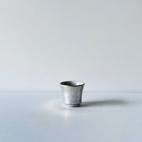 TN−131 谷井直人　銀彩ビードロ杯　Naoto Tanii Silver Bidoro Guinomi