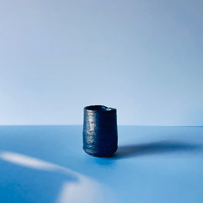 Tー88 辻村史朗 引出黒ぐい呑 Shiro Tsujimura “Hikidashi-gur