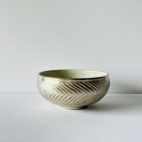 TN−108 谷井直人　銀彩ビードロしのぎ丸鉢 Naoto Tanii Silver Glaze Bidoro Shinogi Bowl