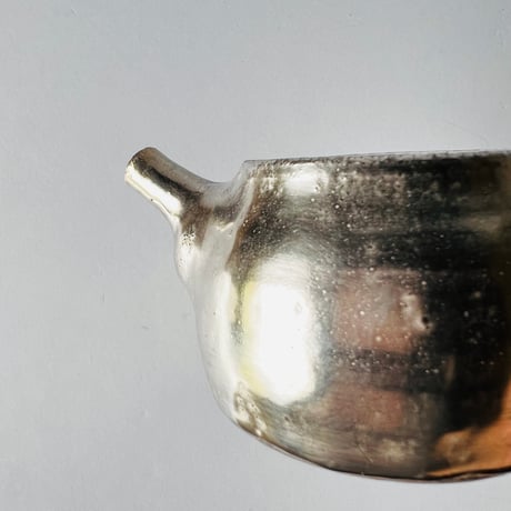 TNー45 谷井直人　銀彩ポット　 Naoto Tanii Silver-glazed pot