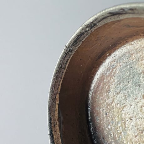 TN−110 谷井直人　黒御影銀彩たわみ小鉢 Naoto Tanii Black Mikage Silver Glaze Softly Distorted Bowl