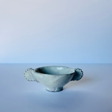 Sー20 鈴木大弓　粉引耳杯　共箱付　Hiroyumi Suzuki　Kohiki Ear Cup with Tomobako