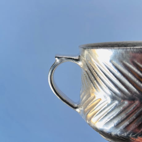TNｰ91 谷井直人　銀彩しのぎビードロマグカップ　Silver-Glazed Shinogi Bidoro Mug