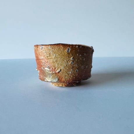 Tー96 辻村史朗　信楽ぐい呑　共箱有　Shiro Tsujimura Shigaraki sake cup