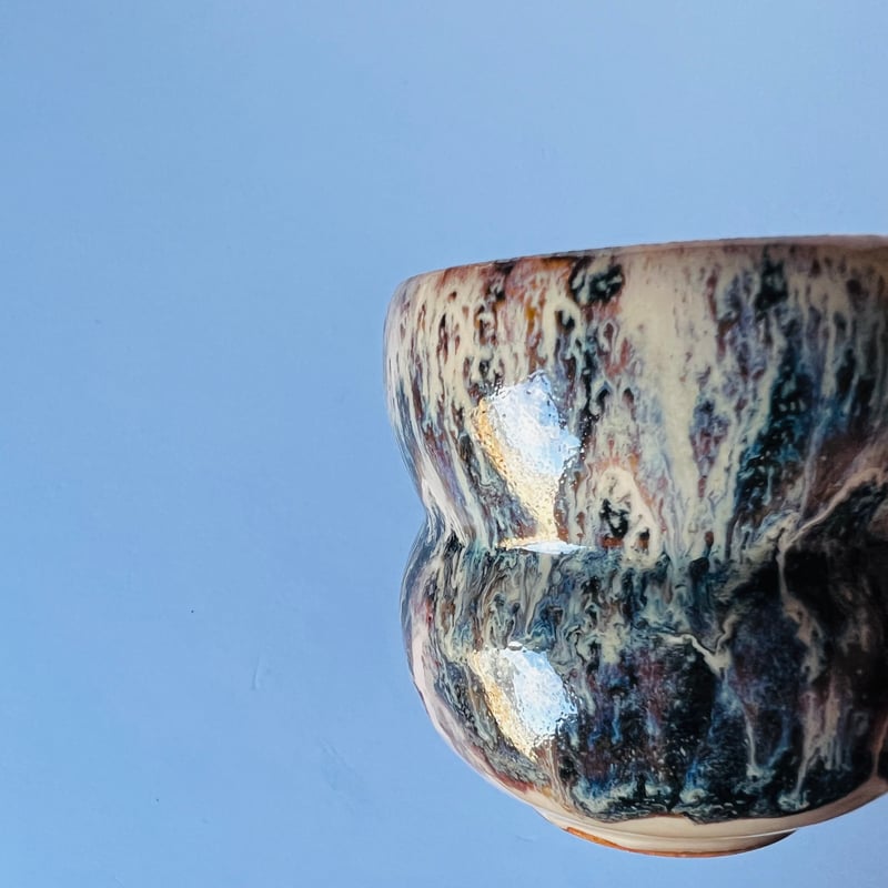 TNｰ85 谷井直人 銀彩黒流マグカップ Silver-Glazed Black Drip M