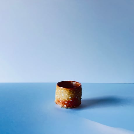 Tー95 辻村史朗　信楽ぐい呑　共箱有　Shiro Tsujimura Shigaraki sake cup