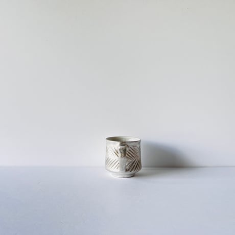 TNー54 谷井直人　銀彩ビードロマグカップ　しのぎ　Naoto Tanii Silver-glazed Vidro Mug - Shinogi