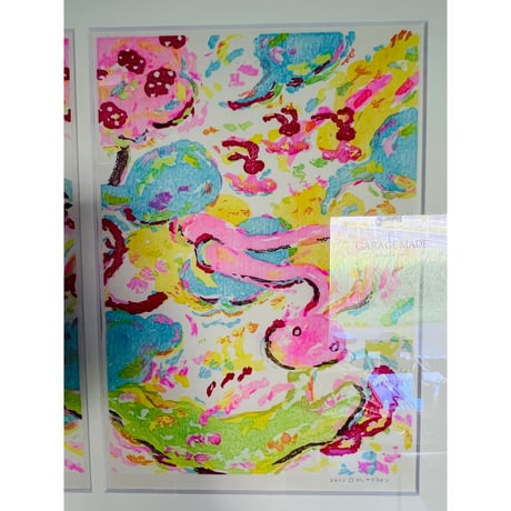 Rー1　ロッカクアヤコ「無題2」木版画　Ayako Rokkaku“Untitled 2”　Woodblock Print