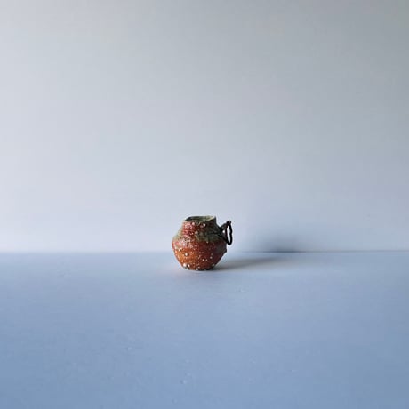 Tｰ56 辻村史朗　伊賀蹲掛花入　共箱有　Shiro Tsujimura Iga Uzukumaru Flower Vase