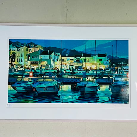 STー2  笹倉鉄平　「プエルトバヌス」シルクスクリーン　Teppei Sasakura – “Puerto Banús” Silkscreen