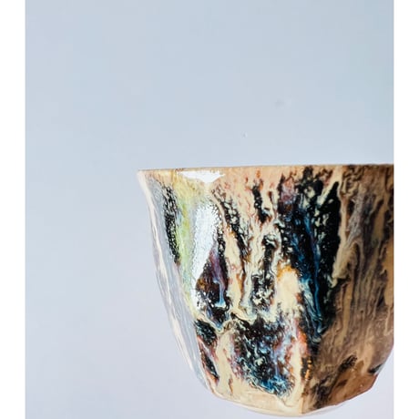 TNー53 谷井直人　黒流銀彩マグカップ　Naoto Tanii Black Flow Silver Mug