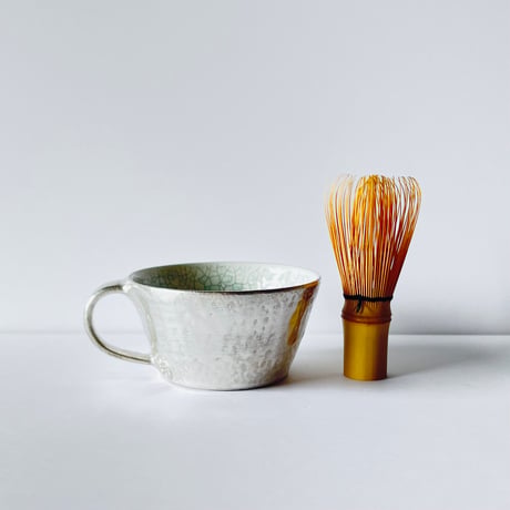 TN−116 谷井直人　銀彩青磁貫入マグカップ Naoto Tanii Silver Glaze Celadon Crackled Mug