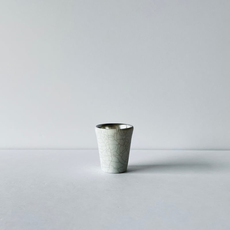 TN−125 谷井直人 銀彩白釉貫入杯 Naoto Tanii Silver Glaze W