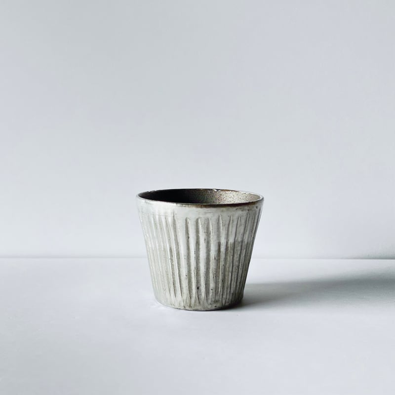 TN−121 谷井直人 銀彩しのぎ湯呑み Naoto Tanii Silver Glaze S