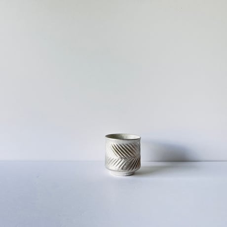 TNー52 谷井直人　銀彩ビードロマグカップ　しのぎ　Naoto Tanii Silver-glazed Vidro Mug - Shinogi