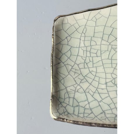 TNー72 谷井直人　銀彩ビードロ長皿　Naoto Tanii – Silver-Glazed Bidoro Long Plate
