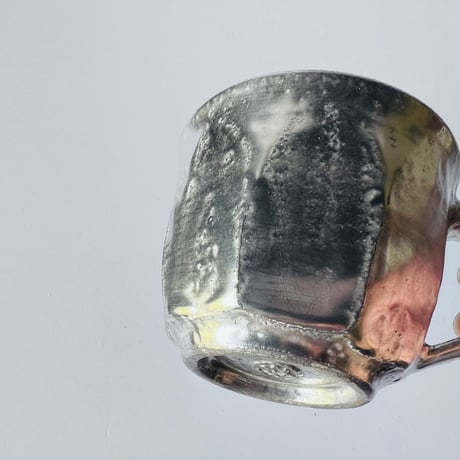 TN−119 谷井直人　銀彩青磁貫入マグカップ Naoto Tanii Silver Glaze Celadon Crackled Mug