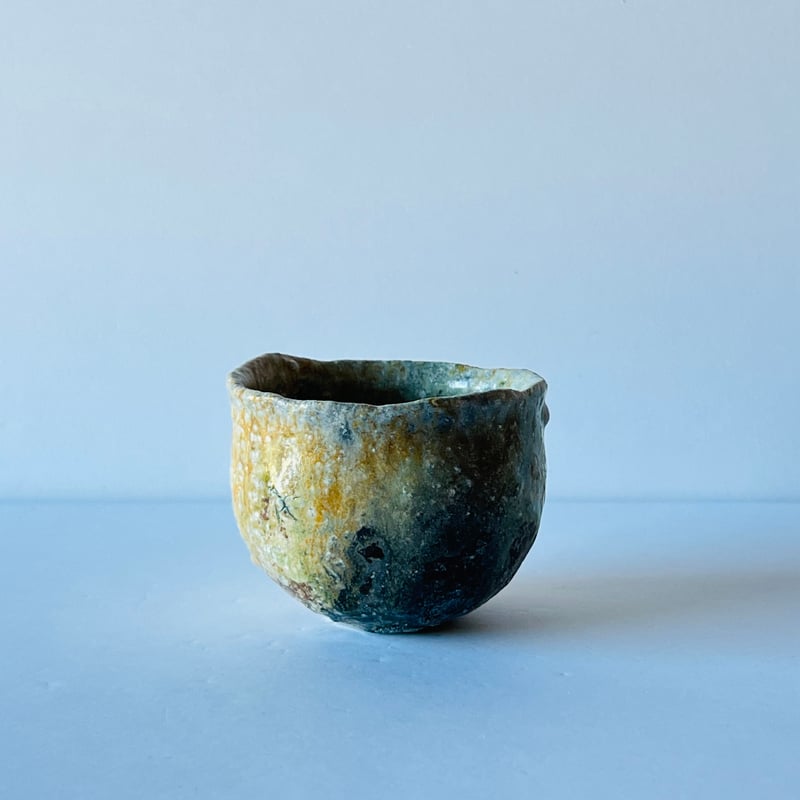 古谷和也　信楽窯変ぐい呑　箱付き 信楽窯変ぐい呑（古谷和也）Shigaraki Sake Cup（Kazuya Furutani