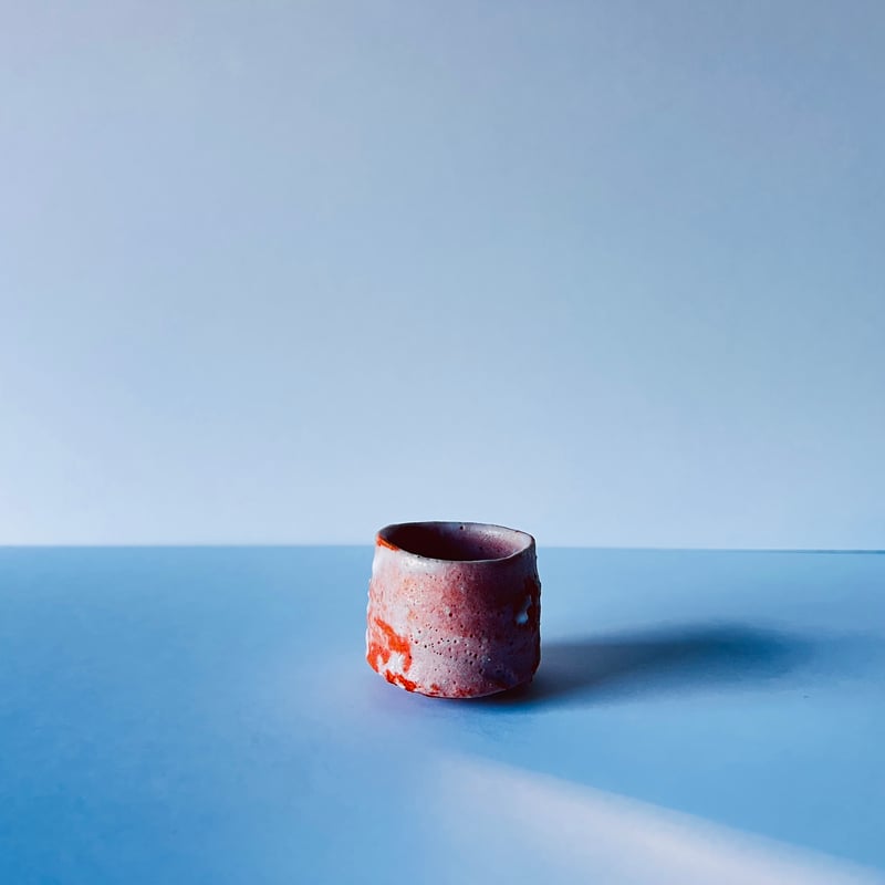 Tー94 辻村史朗 志野ぐい呑 共箱有 Shiro Tsujimura “Shino Guin