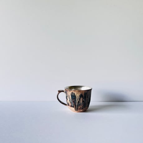 TNー51 谷井直人　黒流銀彩マグカップ　Naoto Tanii Black Flow Silver Mug