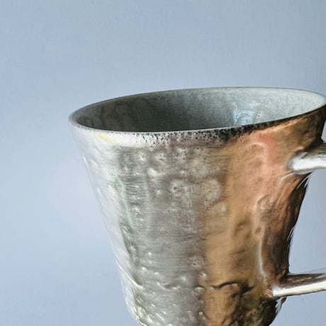 TNー62 谷井直人　銀彩ビードロマグカップ　Naoto Tanii – Silver-Glazed Bidoro Mug