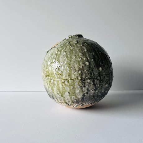 Tー68 辻村史朗　伊賀丸壺　共箱有　Shiro Tsujimura Iga Round Vase