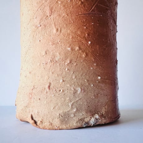 T−144 辻村史朗　信楽花入　共箱有　Shiro Tsujimura Shigaraki Flower Vase