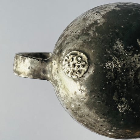 TNー41 谷井直人　銀彩まだらポット　 Naoto Tanii Silver glaze mottled pot