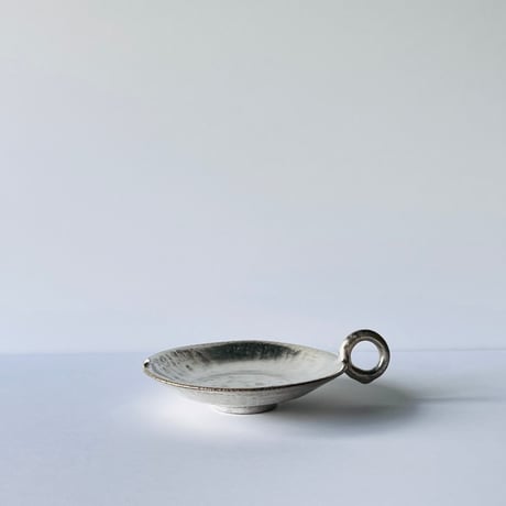TN−20 谷井直人　銀彩持手皿　Naoto Tanii, Silver-colored handle plate