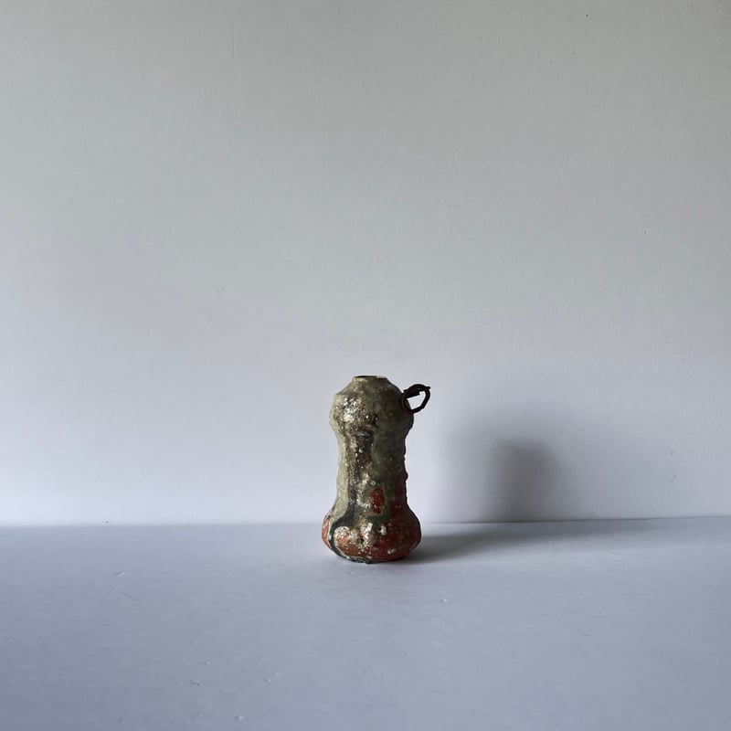 Tｰ59 辻村史朗 信楽一輪挿掛花入 Shiro Tsujimura Shigaraki Fl