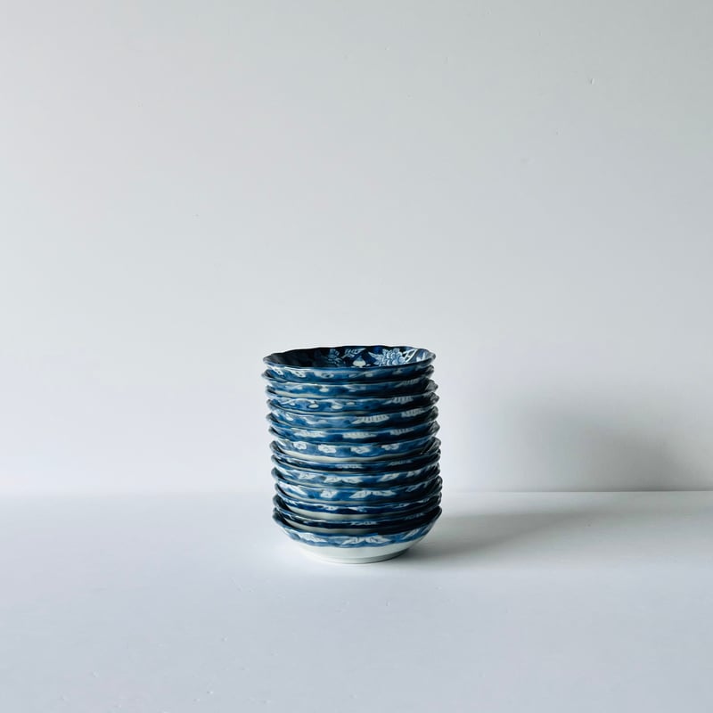 KS-1 伊万里 染付 呉須白抜 花鳥図 Old Imari blue and white w