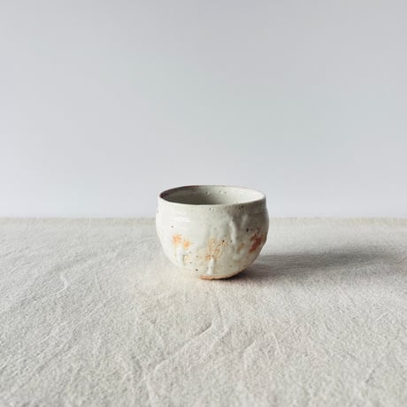 T−134 辻村史朗　粉吹ワインカップ大　共箱付　Shiro Tsujimura Large Kofuki Wine Cup