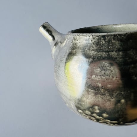 TN−34 谷井直人　銀彩ポット　TN-34 Naoto Tanii Silver-glazed pot